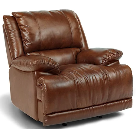 Glider Recliner with Pillow Arms